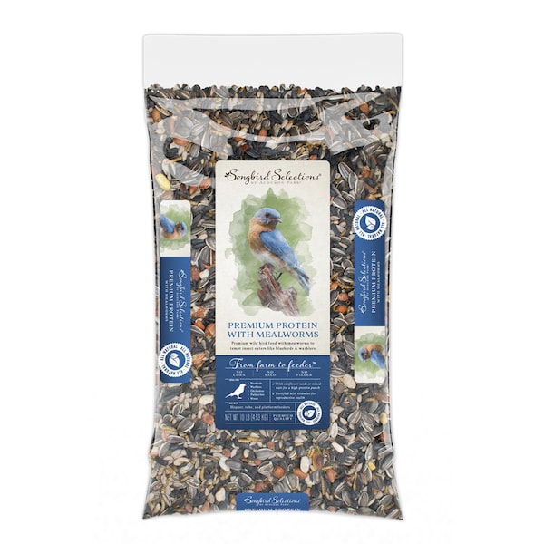 Global Harvest Foods Songbird Selections Premium Protein with Mealworm Wild Bird Seed Wild Bird Food 10 lb 13633 - main